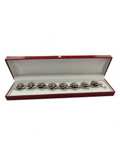 PULSERA PLATA 8 FLORES 2