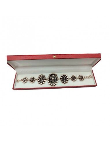 PULSERA PLATA 7 FLORES