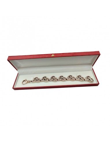 PULSERA PLATA CORAZÓN CALADO