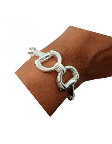 PULSERA ESTRIBOS PLATA
