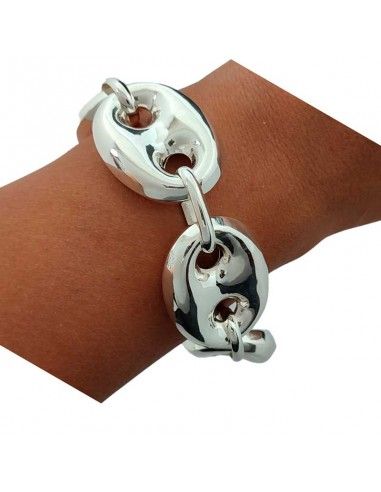 PULSERA PLATA ESLABONES CALABROTE