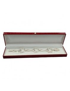 PULSERA TRES ESTRIBOS PLATA 2