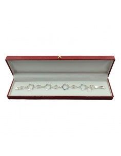 PULSERA FLOR PLATA