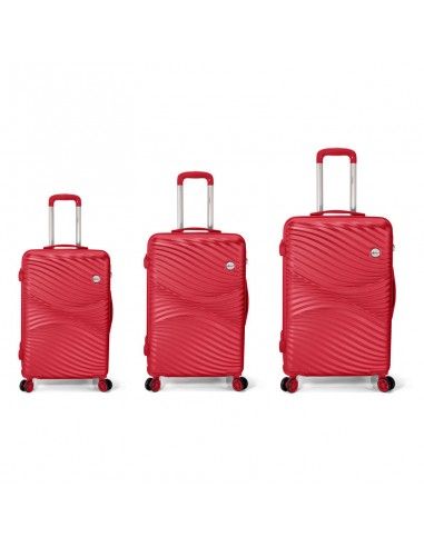 JUEGO DE TRES MALETAS TROLLEY ROJAS