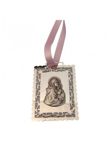 MEDALLON VIRGEN DEL CARMEN ROSA 7.5x5.5