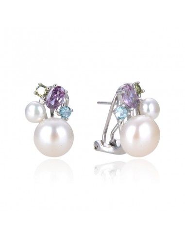 PENDIENTES PERLAS CULTIVADA Y CIRCONITAS
