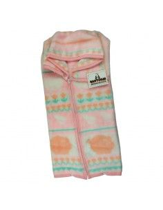SACO MANTA BEBE ROSA CON...