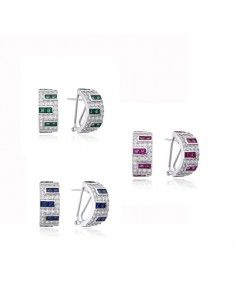 PENDIENTES PIEDRAS COLOR Y...