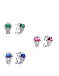 PENDIENTES PIEDRAS COLOR Y...