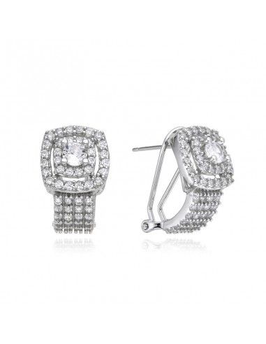 PENDIENTES PLATA DOBLE CUADRADRO...