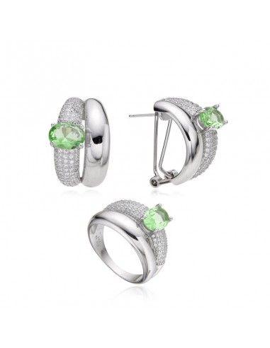 CONJUNTO PENDIENTES Y SORTIJA PIEDRA...