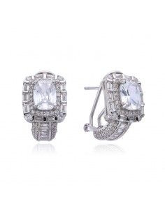 PENDIENTES PLATA CUADRADRO...