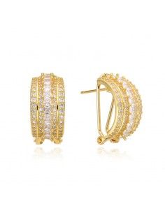 PENDIENTES PLATA DORADA CON...