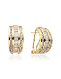 PENDIENTES PLATA DORADA CON...