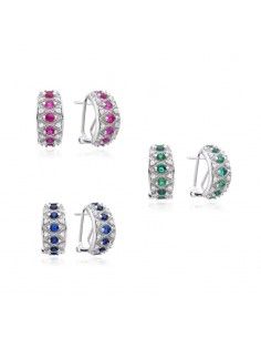 PENDIENTES PIEDRAS COLOR Y...