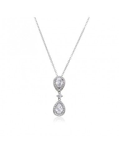 GARGANTILLA PLATA DOBLE LAGRIMA