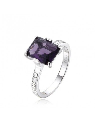 SORTIJA PLATA PIEDRA AMATISTA