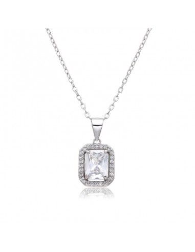 GARGANTILLA PLATA PIEDRA RECTANGULAR