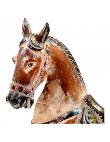 FIGURA CABALLO MADERA 43.5x52