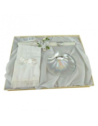 ESTUCHE VELA VIRGEN, CONCHA Y PAÑUELO...