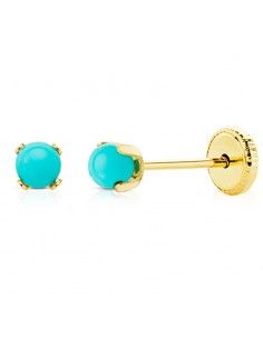 PENDIENTES TURQUESA GARRA...