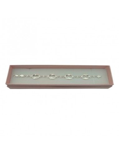 PULSERA ESLABONES Y PEPITAS DE CAFE...