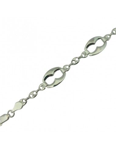 PULSERA ESLABONES Y PEPITAS DE CAFE...