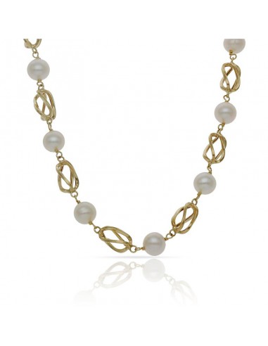 COLLAR JAULAS ORO 18K Y PERLAS...