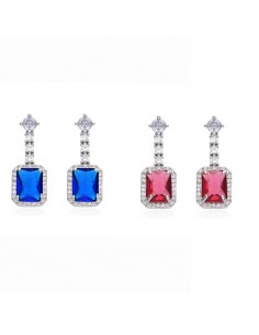 PENDIENTES LARGOS PIEDRAS Y...