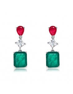 PENDIENTES LARGOS PIEDRA...