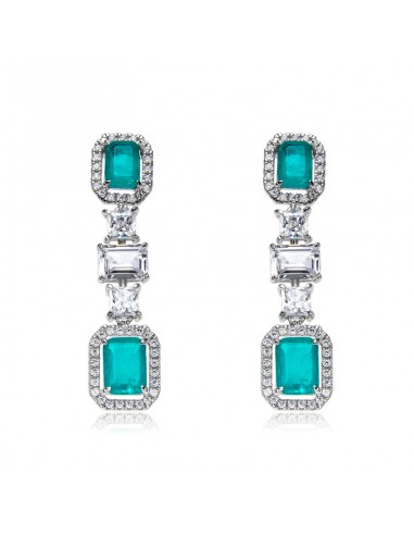 PENDIENTES LARGOS CIRCONITAS Y PIEDRA