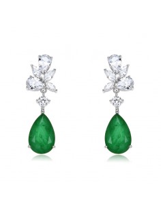 PENDIENTES LARGOS VERDE...