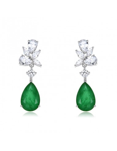 PENDIENTES LARGOS VERDE ESMERALDA
