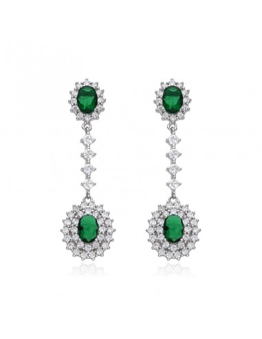 PENDIENTES LARGOS PIEDRAS CON CIRCONITAS
