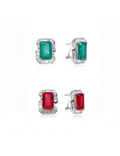 PENDIENTES PIEDRAS COLOR Y...