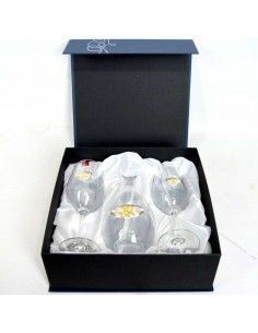 ESTUCHE DOS COPAS BORGOÑA Y DECANTADOR