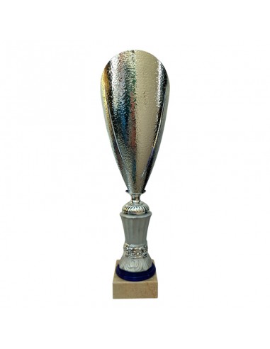 TROFEO COPA DEPORTIVA PLATEADA Y AZUL
