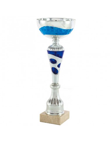 TROFEO COPA PLATEADA Y AZUL