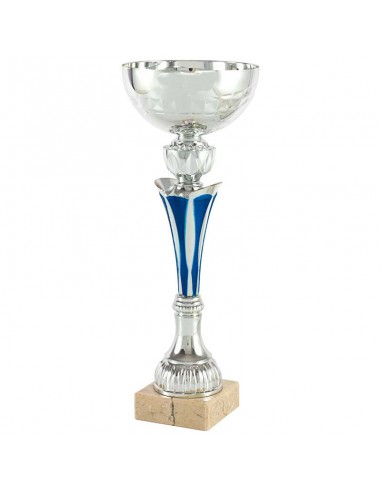 TROFEO COPA PLATEADA Y AZUL 29x10