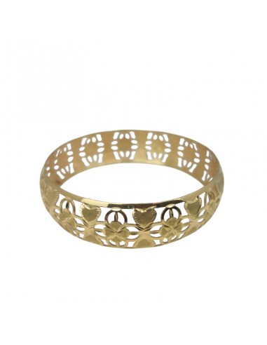 PULSERA MEDIA CAÑA DE ORO 18K CALADA...