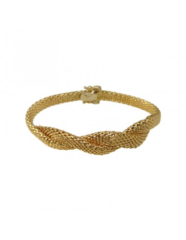 PULSERA MALLA TRENZADA ORO 18K 19.5cm