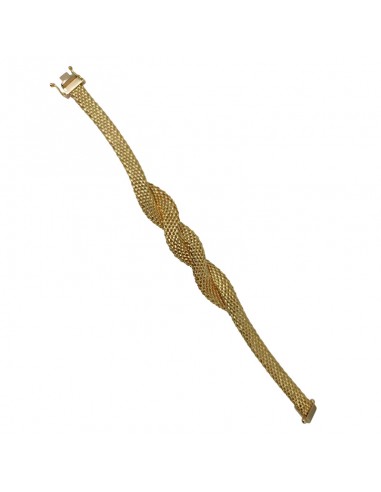 PULSERA MALLA TRENZADA ORO 18K 19.5cm