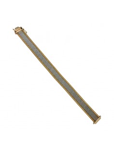 PULSERA ORO 18K MALLA BICOLOR 2