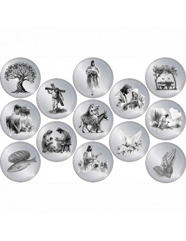 SET 13 ARRAS BÍBLICAS PLATA DE LEY...