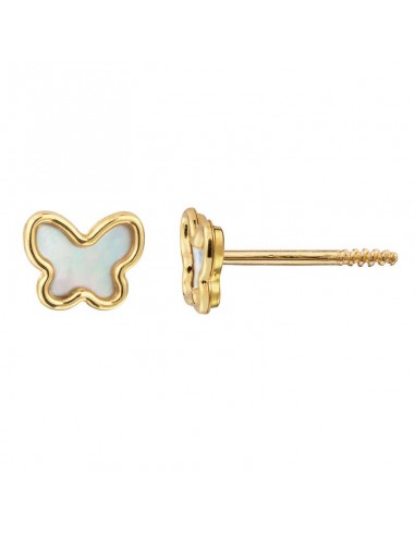 PENDIENTES MARIPOSA NACAR ORO 18K 5,1MM