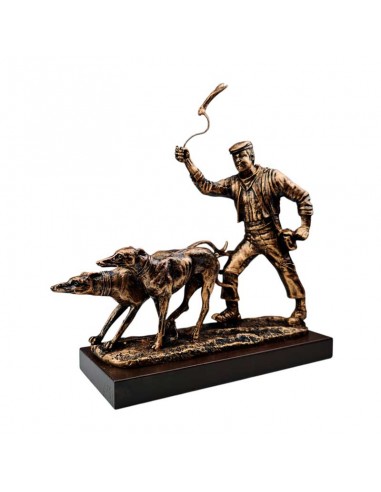 FIGURA GALGUERO CON DOS GALGOS EN...