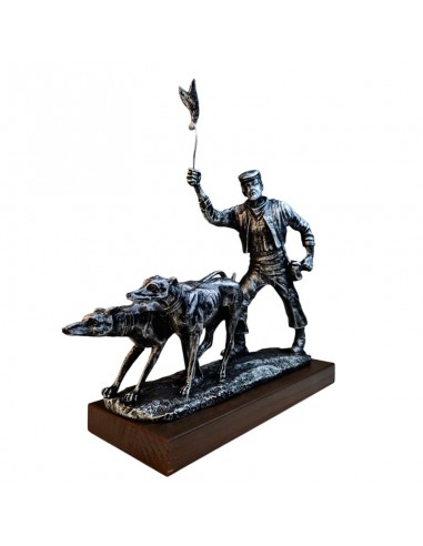 FIGURA GALGUERO CON DOS GALGOS EN...