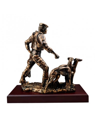 FIGURA GALGUERO CON DOS GALGOS A...