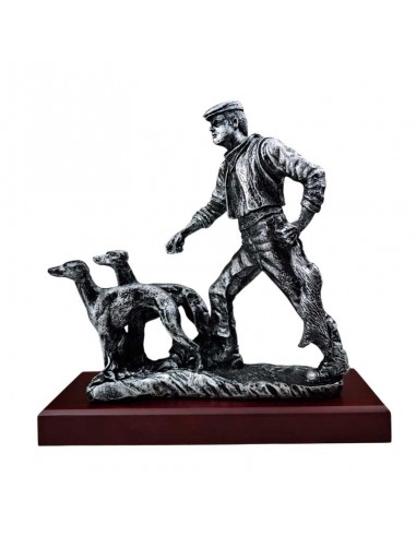 FIGURA GALGUERO CON DOS GALGOS A...