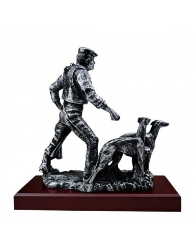 FIGURA GALGUERO CON DOS GALGOS A...